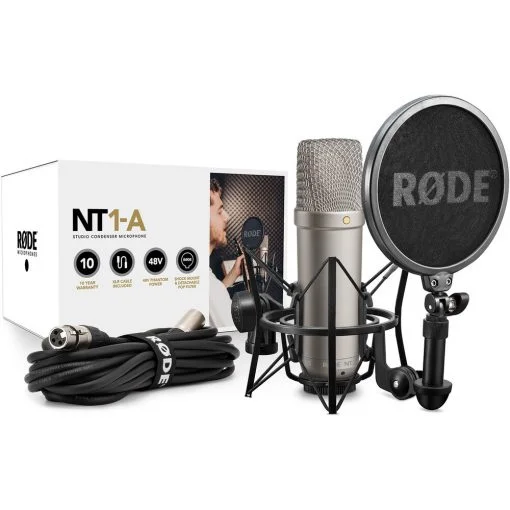 RODE NT1-A Large-Diaphragm Cardioid Condenser Microphone - Silver 2 Rode NT1-A Complete Vocal Recording Solution