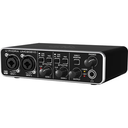 Behringer U-Phoria UMC202HD USB Audio Interface with MIDAS Preamps | 24-Bit/192kHz 4 Behringer U-Phoria UMC202HD USB Audio Interface with MIDAS Preamps | 24-Bit/192kHz - Image 4