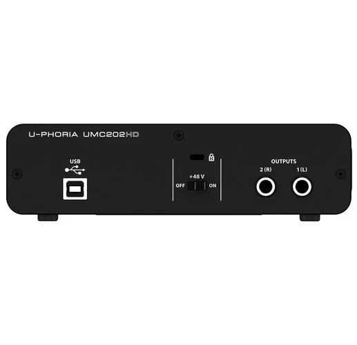 Behringer U-Phoria UMC202HD USB Audio Interface with MIDAS Preamps | 24-Bit/192kHz 2 Behringer U-Phoria UMC202HD USB Audio Interface with MIDAS Preamps | 24-Bit/192kHz - Image 2