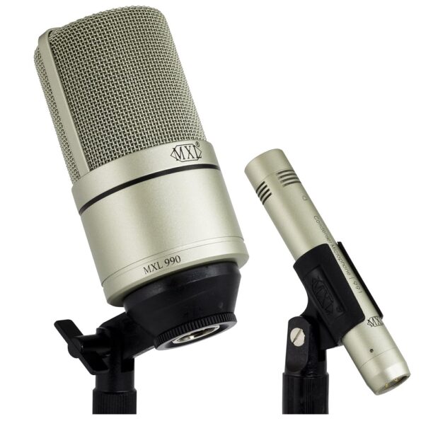 MXL 990/991 Large and Small Diaphragm Condenser Microphone Bundle Project/Home Studio Recording | XLR | Cardiod