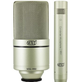 MXL 990/991 Large and Small Diaphragm Condenser Microphone Bundle Project/Home Studio Recording | XLR | Cardiod