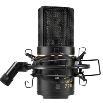 MXL 770 Condenser Microphone for Podcasting, Singing, Home Studio Recording, Gaming & Streaming | XLR | Large Diaphragm | Cardiod (Black)