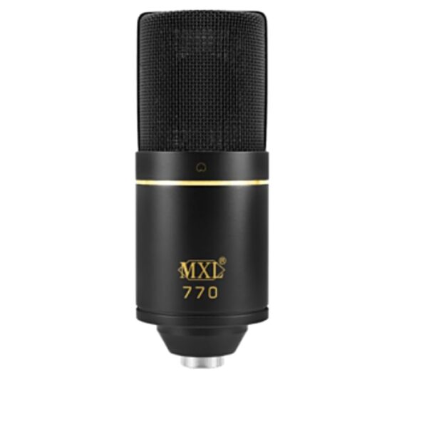 MXL 770 Condenser Microphone for Podcasting, Singing, Home Studio Recording, Gaming & Streaming | XLR | Large Diaphragm | Cardiod (Black)