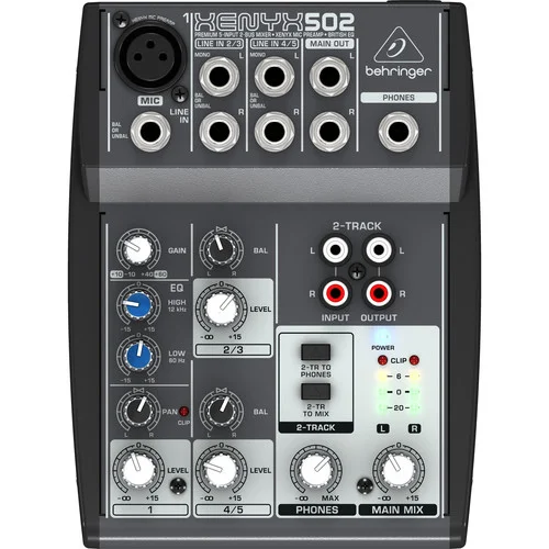 Behringer XENYX 502 5-Channel Compact Audio Mixer 1 Behringer XENYX 502 5-Channel Compact Audio Mixer