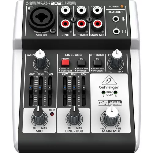 Behringer XENYX 302USB 5-Input Compact Mixer and USB Interface - Image 4