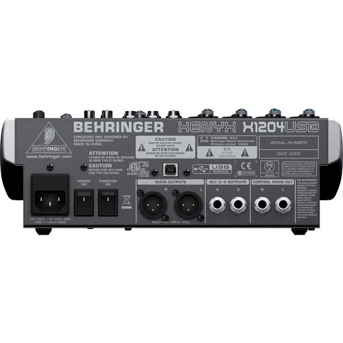 Behringer XENYX X1204USB - 12-Input USB Audio Mixer with Effects - Image 3