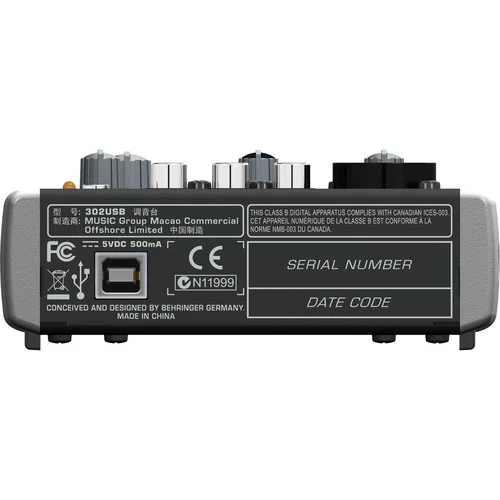 Behringer XENYX 302USB 5-Input Compact Mixer and USB Interface - Image 3