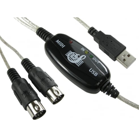 MIDI Cable, MIDI To USB Cable, Cord Keyboard USB MIDI Cable For True Plug &  Play