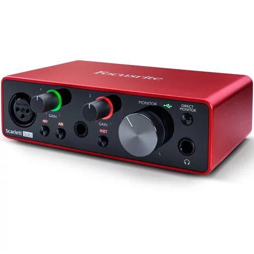 Focusrite Scarlett Solo 3rd Gen USB Audio Interface For Studio Quality Recording - Red - Image 2
