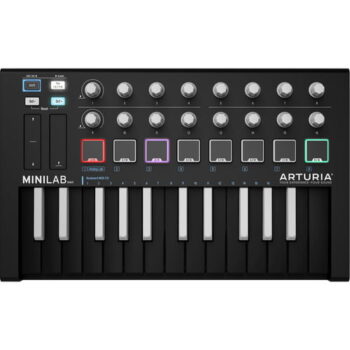 Arturia MiniLab Mk II Inverted Portable USB-MIDI Controller (Black)