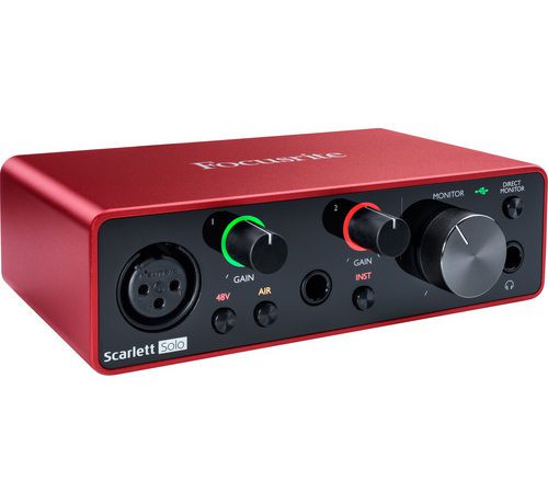 Focusrite Scarlett Solo 2x2 USB Audio Interface (3rd Generation)