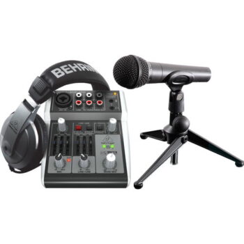 Behringer PODCASTUDIO 2 USB Podcasting Bundle with USB Mixer, Microphone, and Headphones