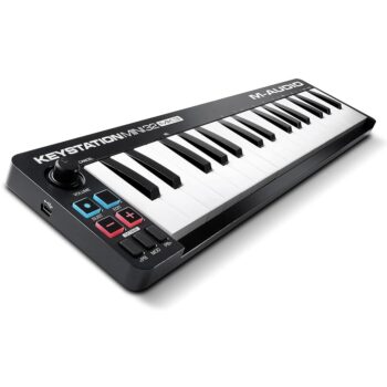 M-Audio Keystation Mini 32 MK3 - USB MIDI Keyboard Controller with 32 Velocity Sensitive Mini Keys and Recording Software Included