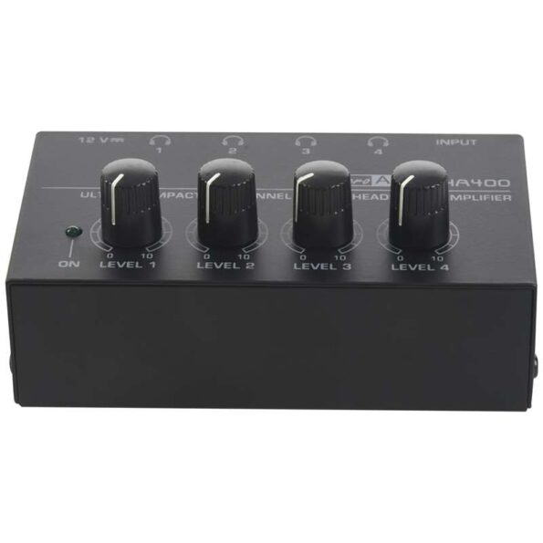 Ha400 Ultra-Compact 4 Channels Mini Audio Stereo Headphone Amplifier