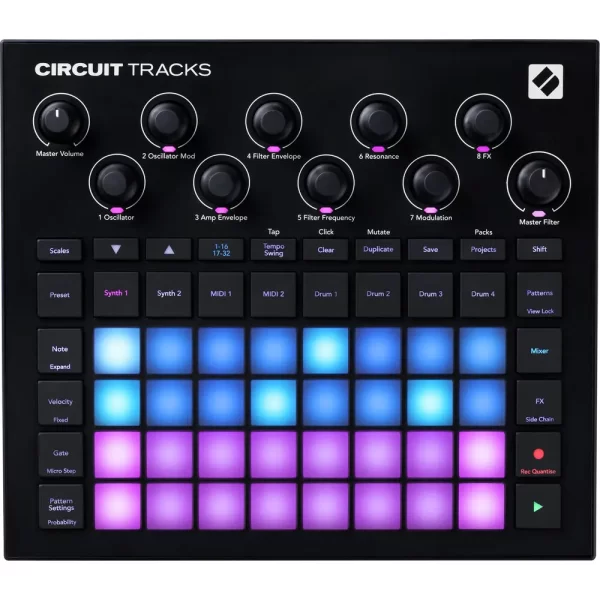 Novation Circuit Tracks Standalone Groove Box with Synths, Drums, and Sequencer