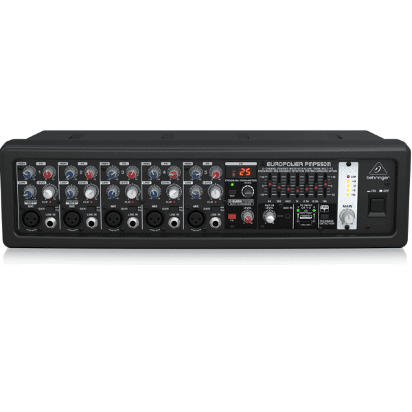 Behringer Europower PMP550M 500-Watt 5-Channel Powered Rackmount Mixe