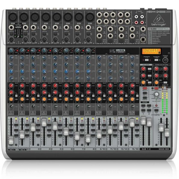 Behringer Xenyx QX2222USB Mixer with USB and Effects