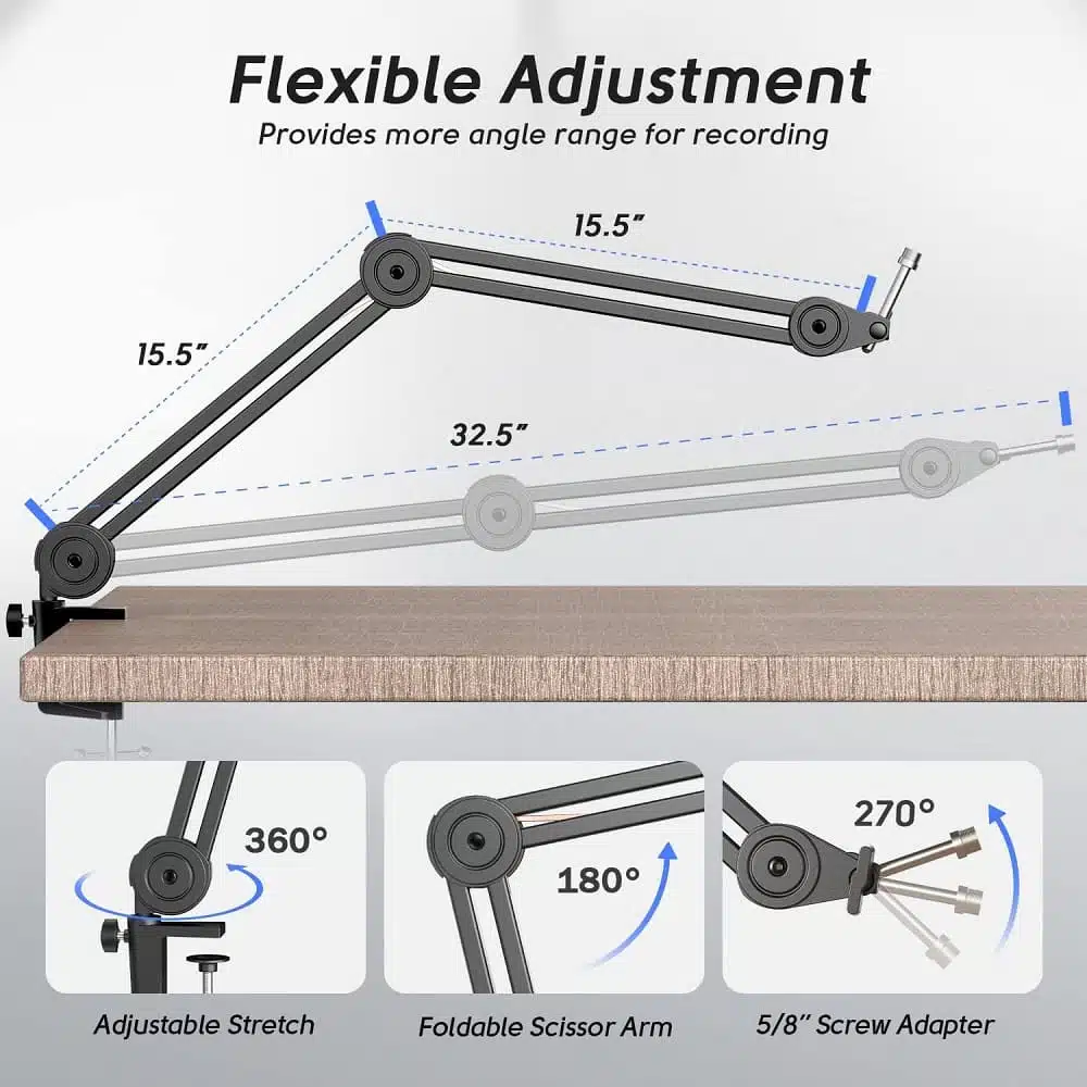 FIFINE BM63 Heavy Duty Microphone Arm Stand 6 FIFINE BM63 Heavy Duty Microphone Arm Stand