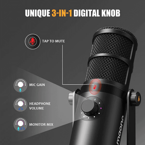 MAONO PD400X USB/XLR Dynamic Microphone For Podcasting and Recording