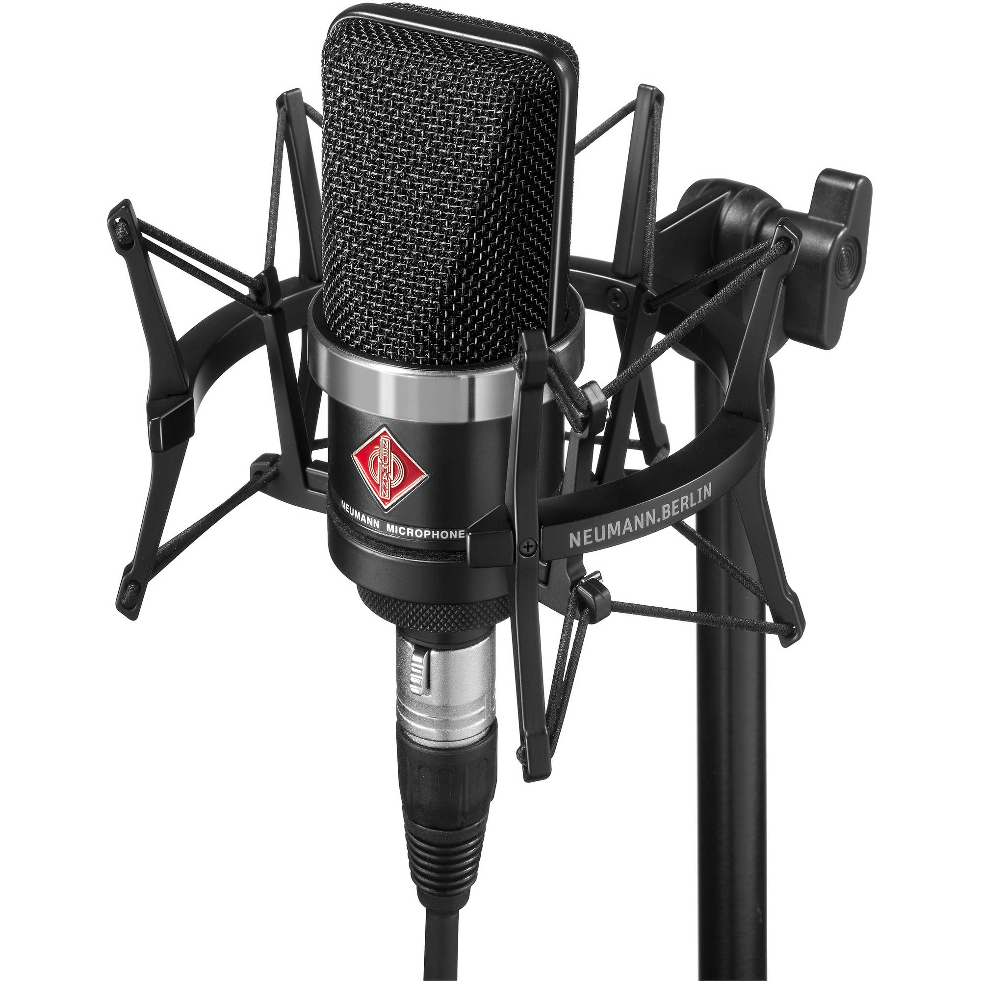 Neumann TLM 102 BK - Studio Condenser Microphone (Black) 1 Neumann TLM 102 BK Studio Set Large-Diaphragm Cardioid Condenser Microphone with Shockmount (Black)