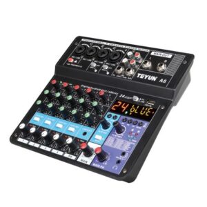 Teyun A6 6-Channel Professional Portable Mixer with USB Interface