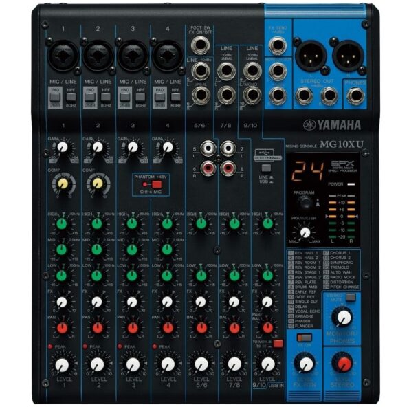 Yamaha MG10XU 10-Input Mixer with Built-In FX and 2-In/2-Out USB Interface