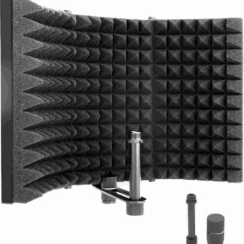 Proaudio Microphone Isolation Shield- 3 Sided Panel Noise Absorbing Booth