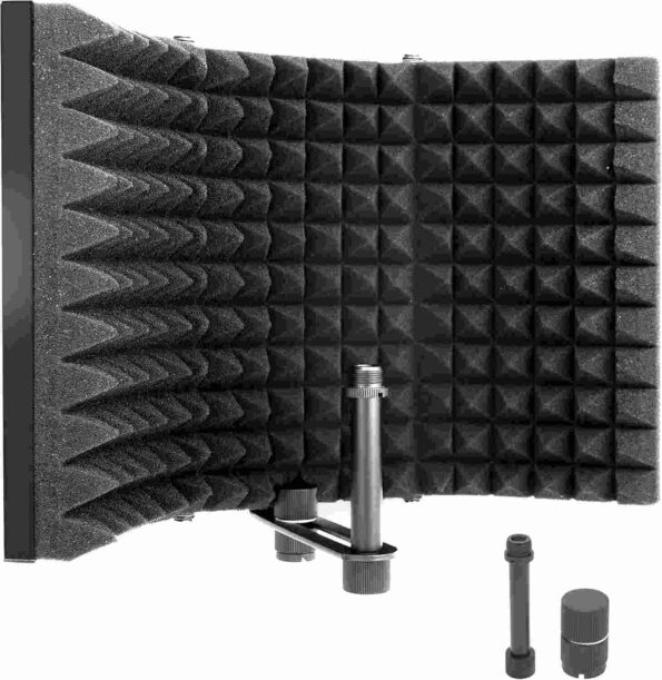 Proaudio Microphone Isolation Shield- 3 Sided Panel Noise Absorbing Booth