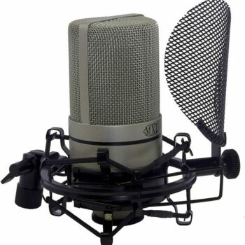 MXL 990 Complete Microphone Bundle with Integrated Pop Filter and Shockmount Kit