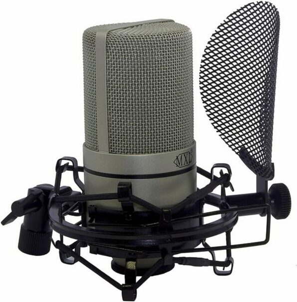 MXL 990 Complete Microphone Bundle with Integrated Pop Filter and Shockmount Kit