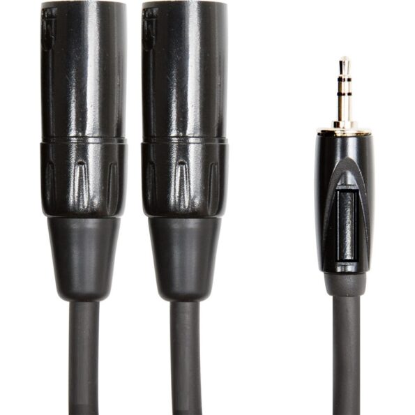 Proaudio Black Series 3.5mm TRS to Dual XLR Male Y-Cable (3M')