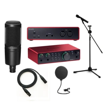 Focusrite 2i2 With Audio-Technica AT2020 Recording Bundle