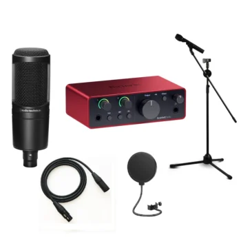 Focusrite Solo With Audio-Technica AT2020 Studio Recording Bundle
