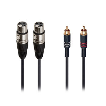 Professional Grade XLR Female to RCA Cables (Pair)