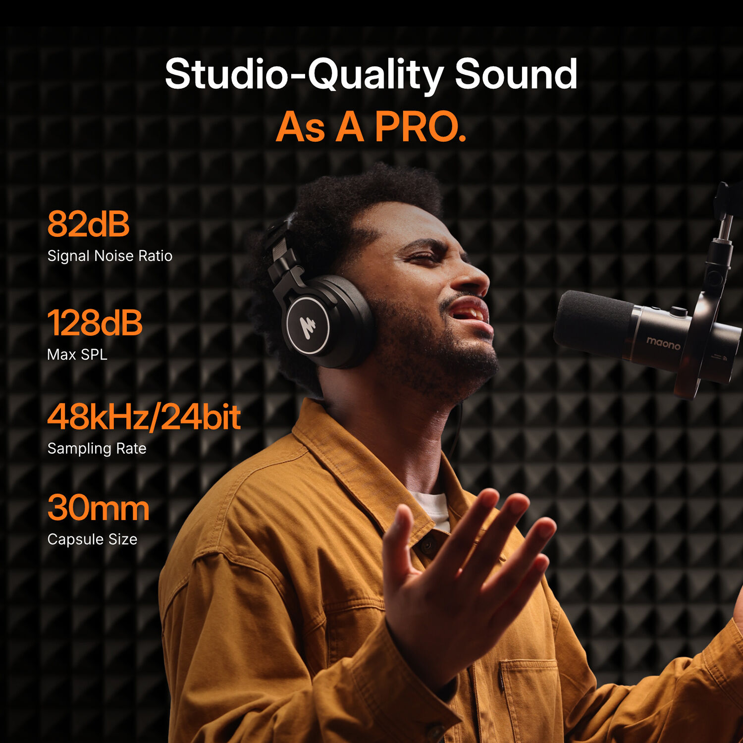 maono PD200WS Hybrid Wireless Podcast Microphone Kit with Boom Arm and Base 6 maono PD200WS Hybrid Wireless Podcast Microphone Kit with Boom Arm and Base