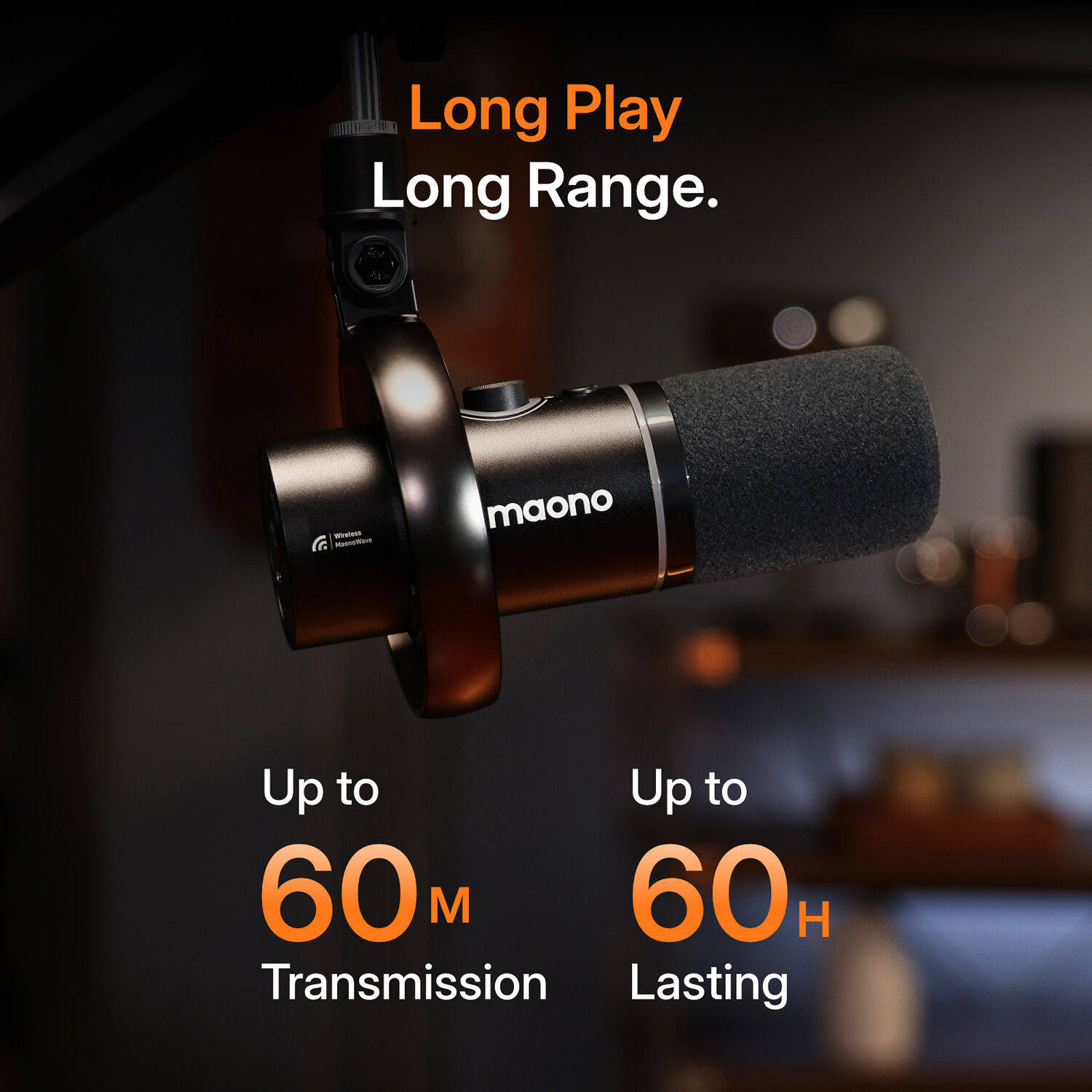 maono PD200WS Hybrid Wireless Podcast Microphone Kit with Boom Arm and Base 8 maono PD200WS Hybrid Wireless Podcast Microphone Kit with Boom Arm and Base