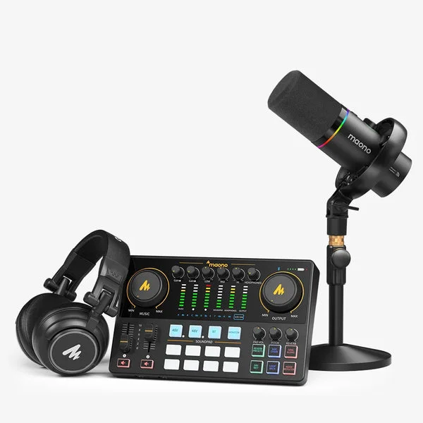 Maono PD200W Hybrid Podcasting Equipment Bundle 1 Maono PD200W Hybrid Podcasting Equipment Bundle