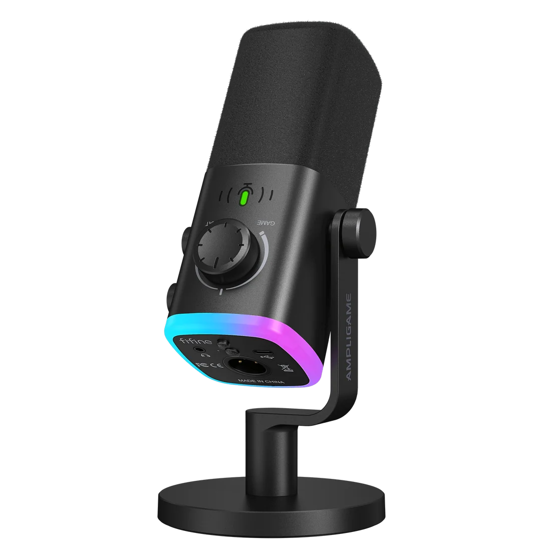 FIFINE AmpliGame AM9 USB/XLR Dynamic Microphone with RGB 1 FIFINE AmpliGame AM9 USB/XLR Dynamic Microphone with RGB