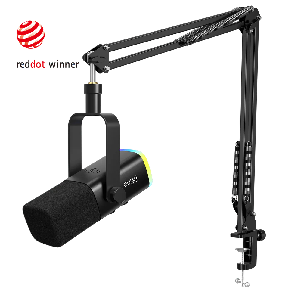 FIFINE AmpliGame AM8T USB/XLR Dynamic Microphone Kit with Boom Arm Stand 1 FIFINE AmpliGame AM8T USB/XLR Dynamic Microphone Kit with Boom Arm Stand