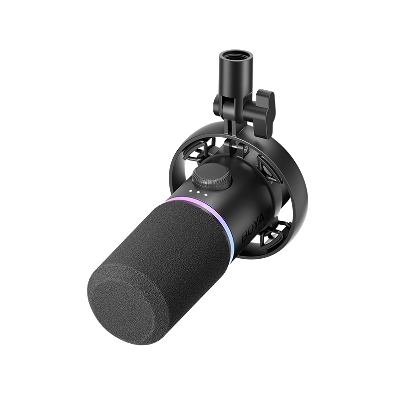 BOYA CastMic S60B USB & XLR RGB Dynamic Microphone with Boom Arm 2 BOYA CastMic S60B USB & XLR RGB Dynamic Microphone with Boom Arm - Image 2