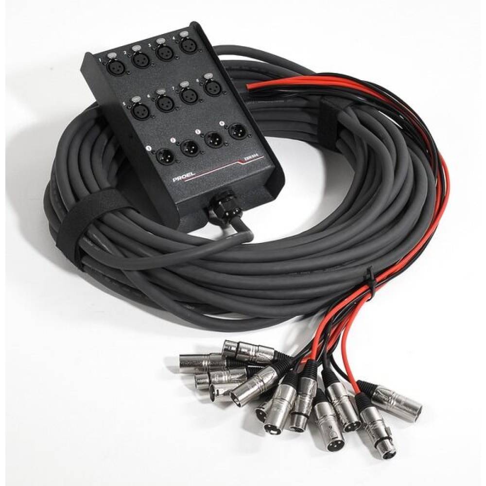 Proel EBN804 12-Channel Audio Stage Box – 8 In / 4 Out, 25m 1 Proel EBN804 12-Channel Audio Stage Box – 8 In / 4 Out, 25m