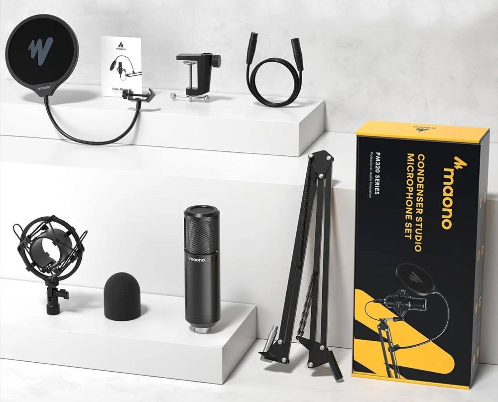 Maono AU-PM320S Studio Condenser XLR Microphone Kit 3 Maono AU-PM320S Studio Condenser XLR Microphone Kit