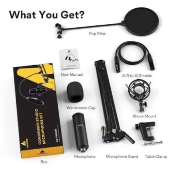 Maono AU-PM320S Studio Condenser XLR Microphone Kit