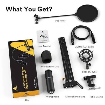 Maono AU-PM320S Studio Condenser XLR Microphone Kit 1 Maono AU-PM320S Studio Condenser XLR Microphone Kit